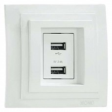 Розетка usb mono electric larissa 103-191905-178